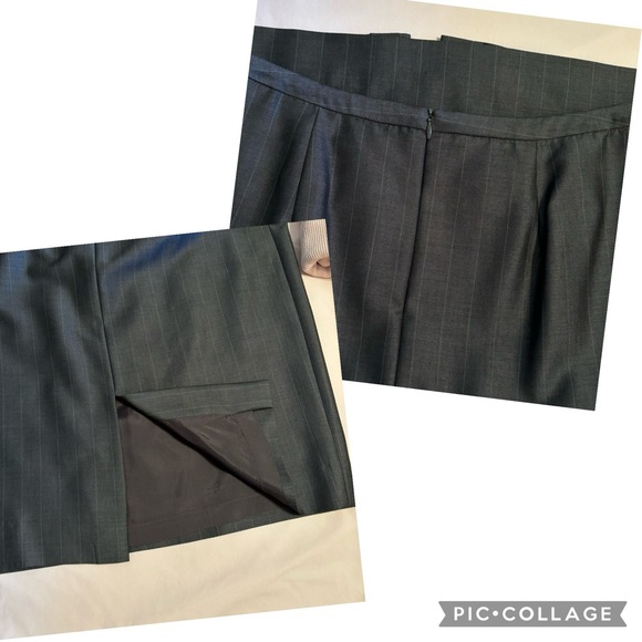 Pants, wJacket & Skirt, Suit, Gray wPale Pink Pinstripe, Jones New York, 8 & 10P - Picture 8 of 16